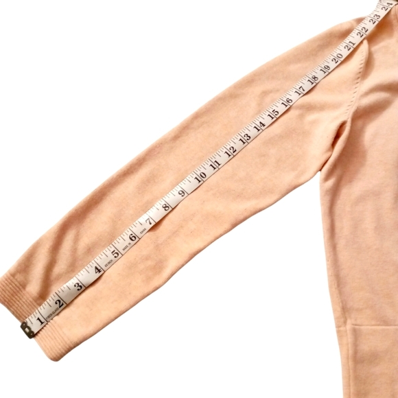 J. Jill Peach Size Medium Scoop Neck Stretch Knit Cardigan Sweater - Picture 6 of 8